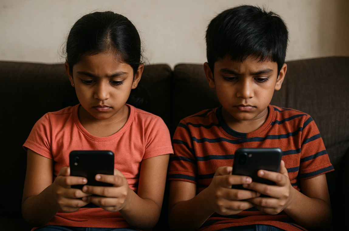 Kids using devices